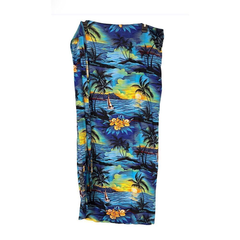 Sarong Beach Wrap XL Tropical Print Tie Waist Beach Vacation Resort